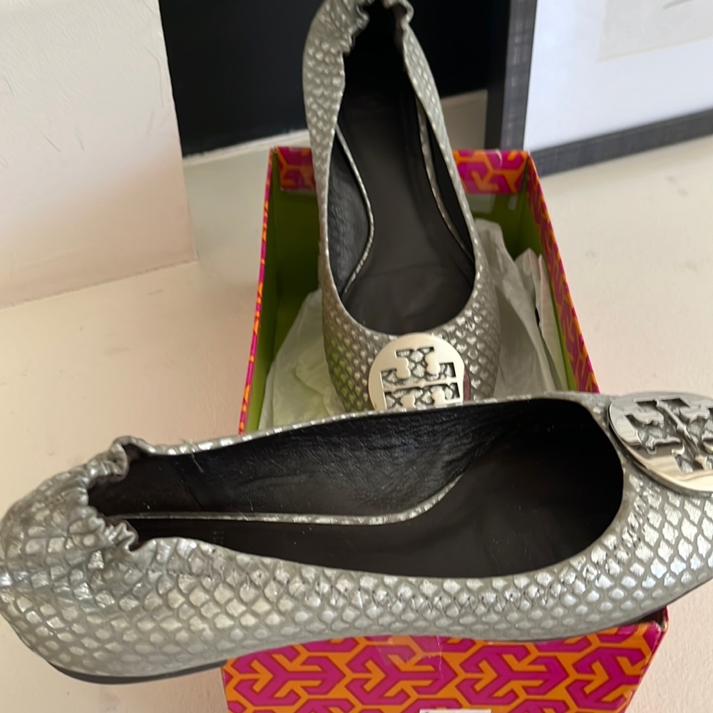 Tory Burch Reva-Met Cracked Snake Print